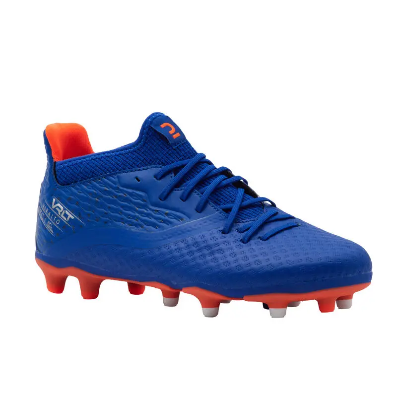 Kipsta Botas De Fútbol Viralto III Terreno Seco FG Niños Azul Verde Fluo - Imagen 6