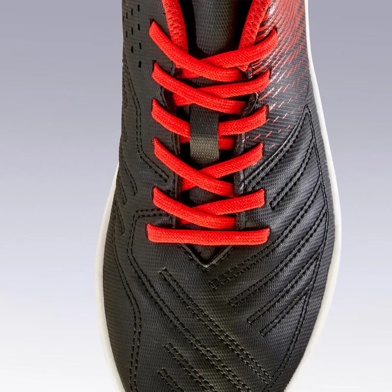 Botas De Fútbol Niños Kipsta Agility 100 FG Negro Rojo - Imagen 5