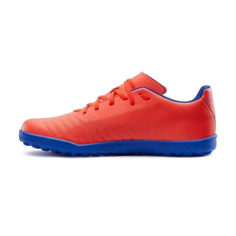 Botas De Fútbol Niños Kipsta Agility 140 HG Rojo Azul - Imagen 3