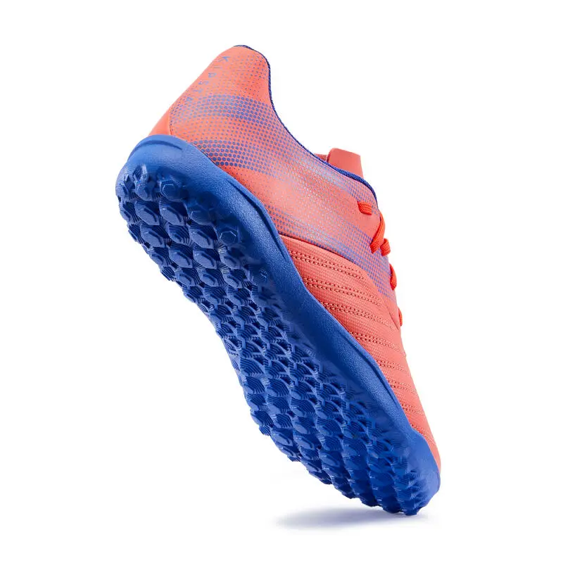 Botas De Fútbol Niños Kipsta Agility 140 HG Rojo Azul - Imagen 5