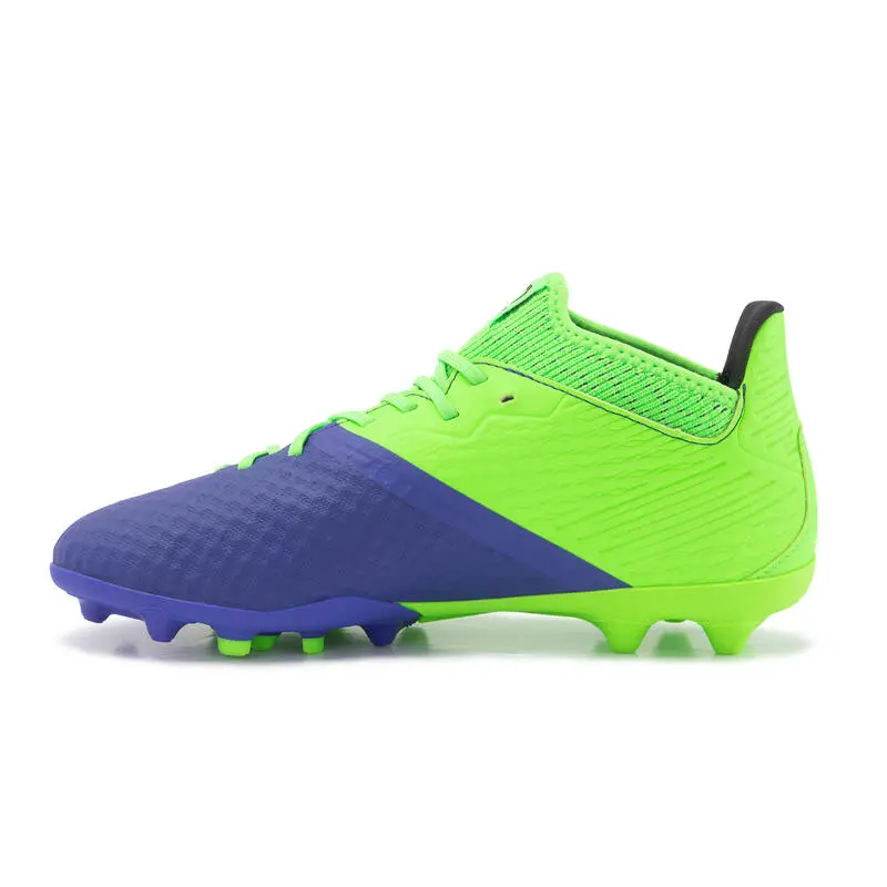 Kipsta Botas De Fútbol Niños Para Terreno Seco VIRALTO III MG Azul Y Verde Fluo - Imagen 3