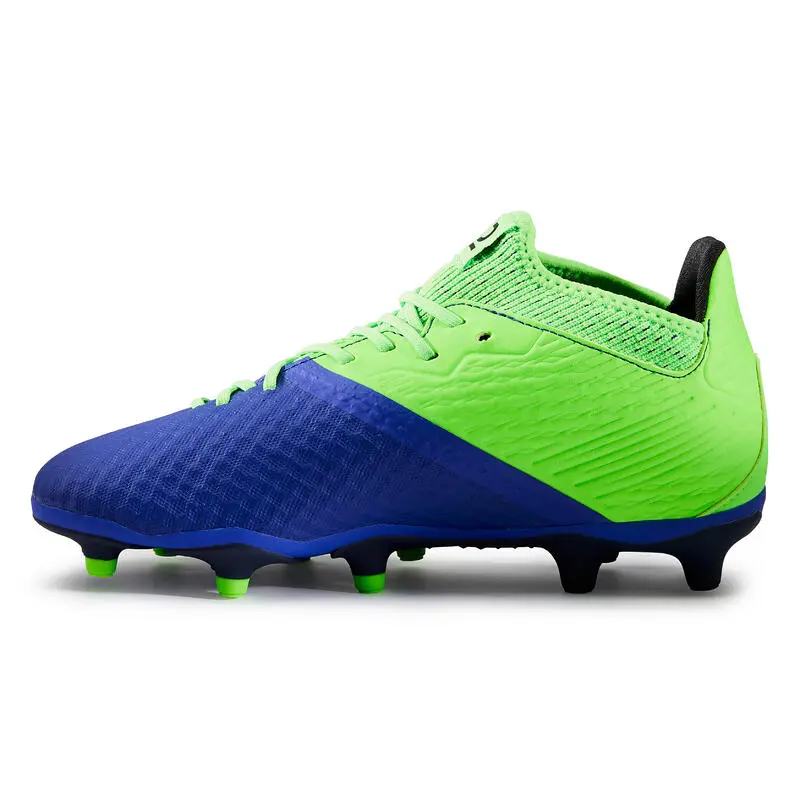 Kipsta Botas De Fútbol Viralto III Terreno Seco FG Niños Azul Verde Fluo - Imagen 3