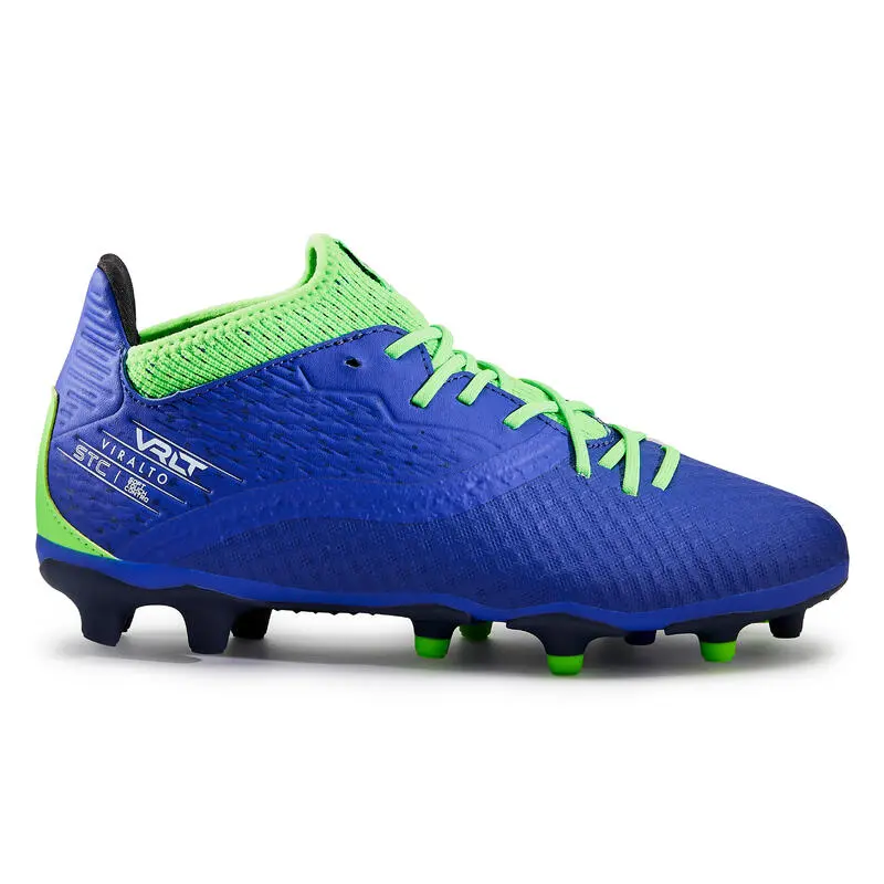 Kipsta Botas De Fútbol Viralto III Terreno Seco FG Niños Azul Verde Fluo