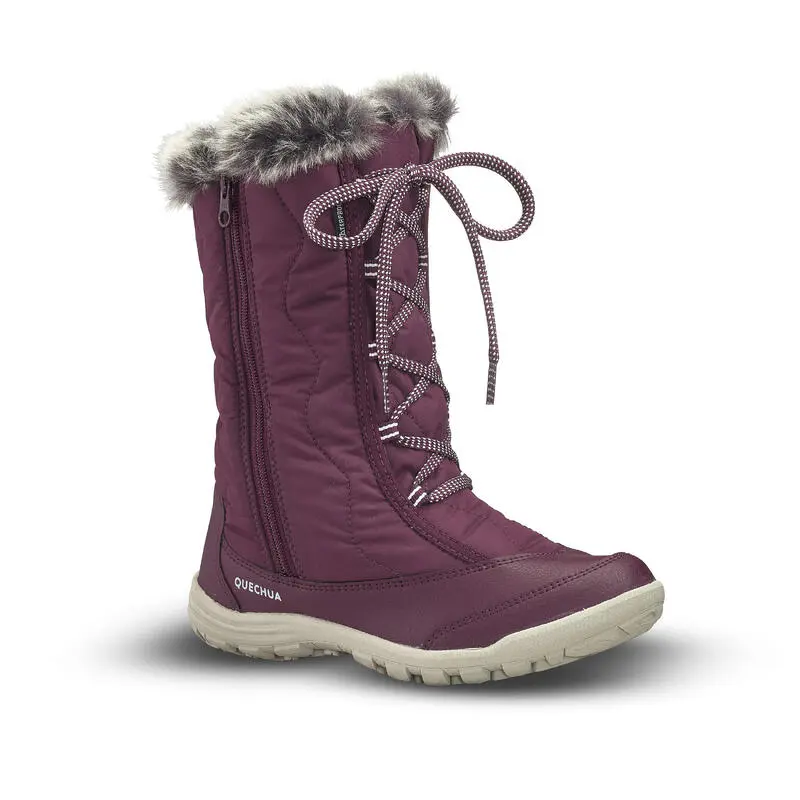 Quechua Botas De Nieve Y Apreski Impermeables Niños 30-38 SH500 X-Warm Altas Burdeos