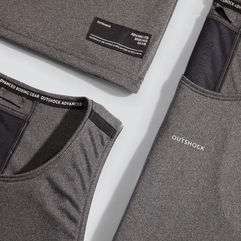 Camiseta De Boxeo Sin Mangas Mujer Outshock 500 Gris - Imagen 5