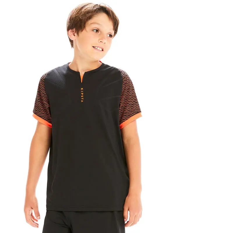 Camiseta De Fútbol Adulto Kipsta CLR Negra Y Roja