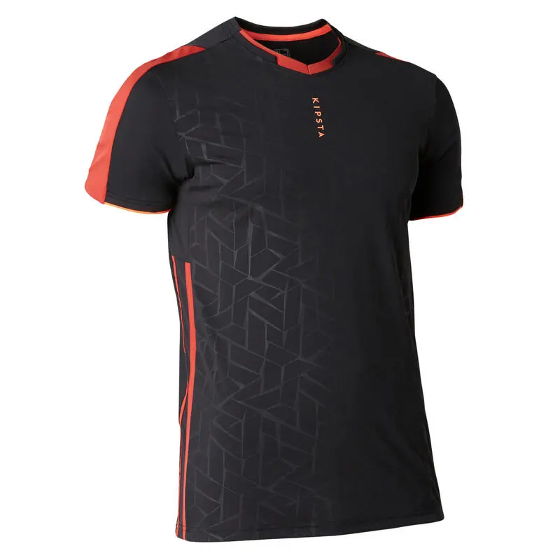 Kipsta Camiseta De FĂștbol Adulto Kispta Traxium Negro Y Rojo - Imagen 2