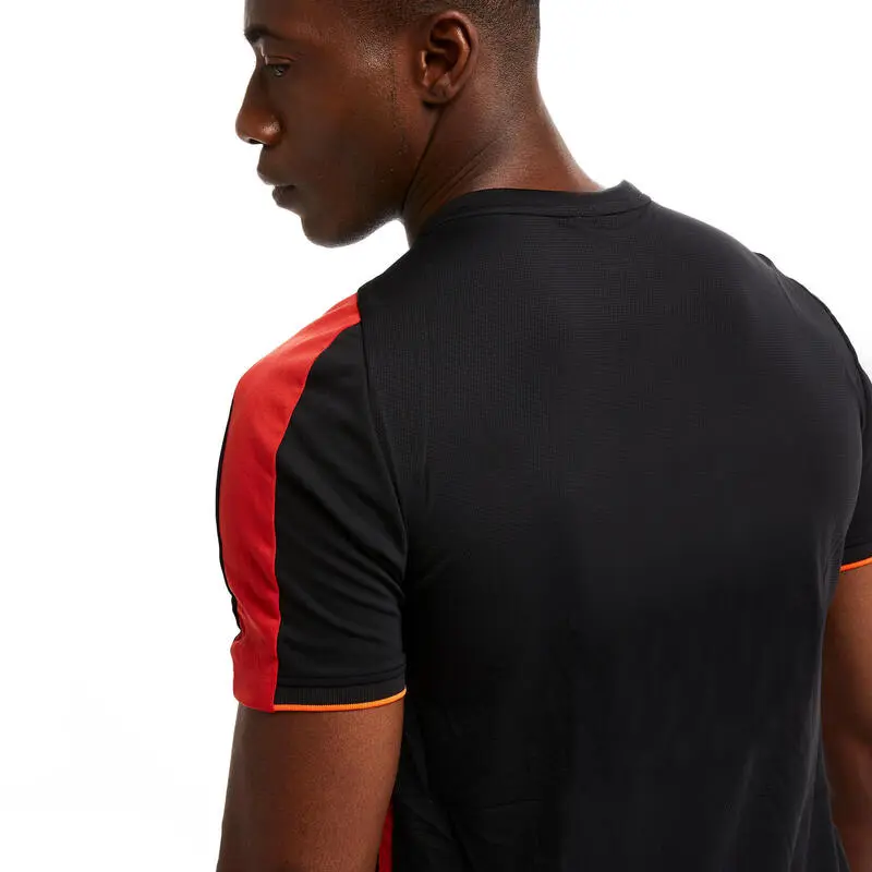 Kipsta Camiseta De FĂștbol Adulto Kispta Traxium Negro Y Rojo - Imagen 5