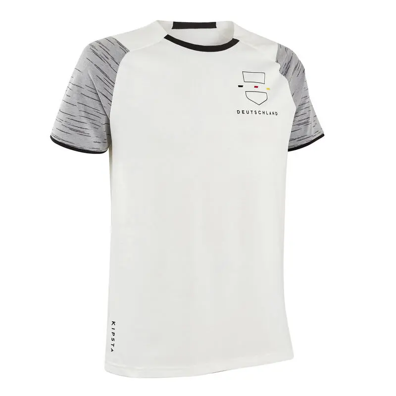 Camiseta De Fútbol Alemania Adulto Kipsta F100 2022 Negra - Imagen 6