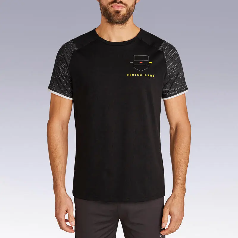 Camiseta De Fútbol Alemania Adulto Kipsta F100 2022 Negra - Imagen 4