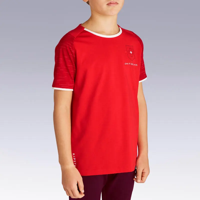 Camiseta De Fútbol Suiza Niños Kipsta F100 2022 - Imagen 2
