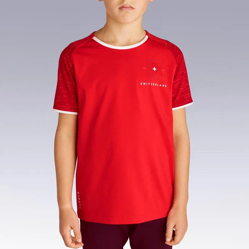 Camiseta De Fútbol Suiza Niños Kipsta F100 2022 - Imagen 4