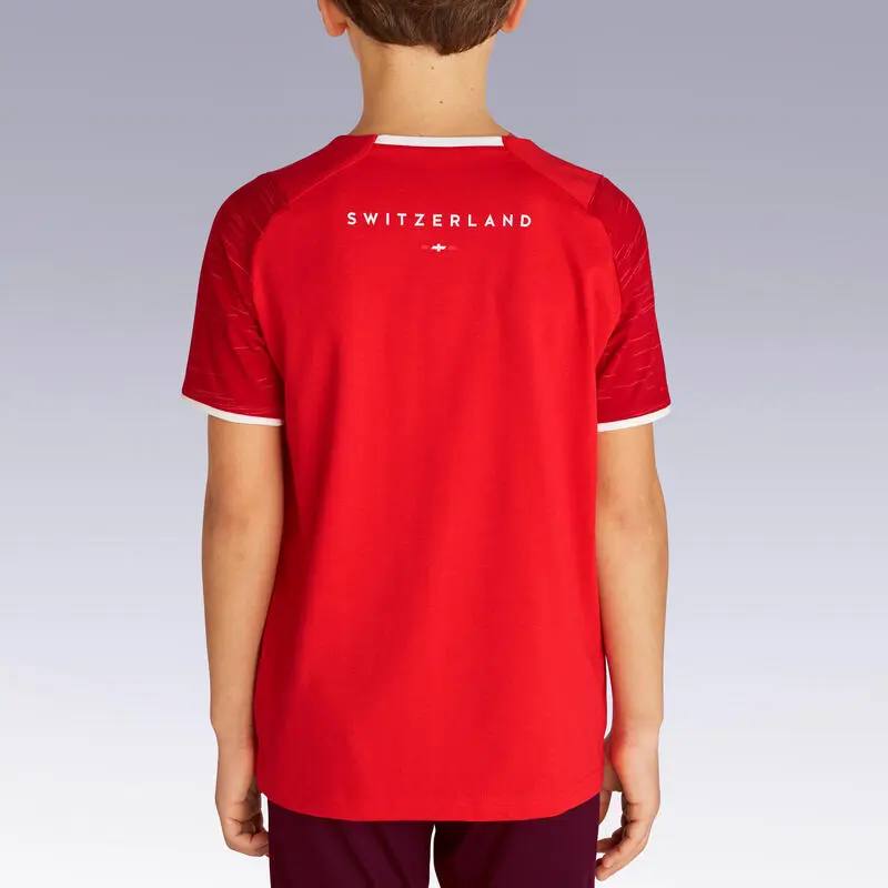 Camiseta De Fútbol Suiza Niños Kipsta F100 2022 - Imagen 5