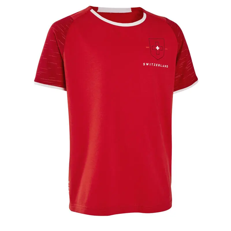 Camiseta De Fútbol Suiza Niños Kipsta F100 2022