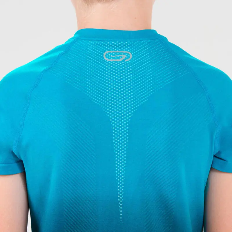 Camiseta Running Manga Corta Niños Kiprun Skincarte Azul - Imagen 4