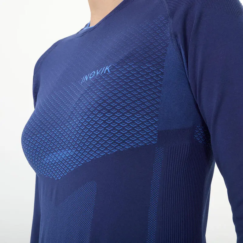 Camiseta Térmica Interior De Esquí De Fondo Y Nieve Mujer Inovik XC S 900 Azul - Imagen 4