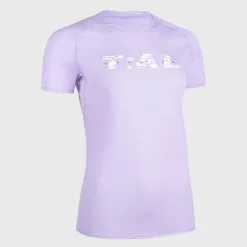 EVADICT CAMISETA TRAIL RUNNING MUJER LILA ESTAMPADO MANGA CORTA