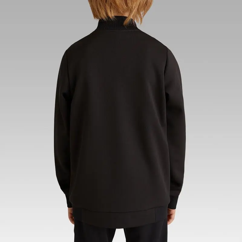Chaqueta De Fútbol Con Cremallera Kipsta T100 Niños Negro - Imagen 4