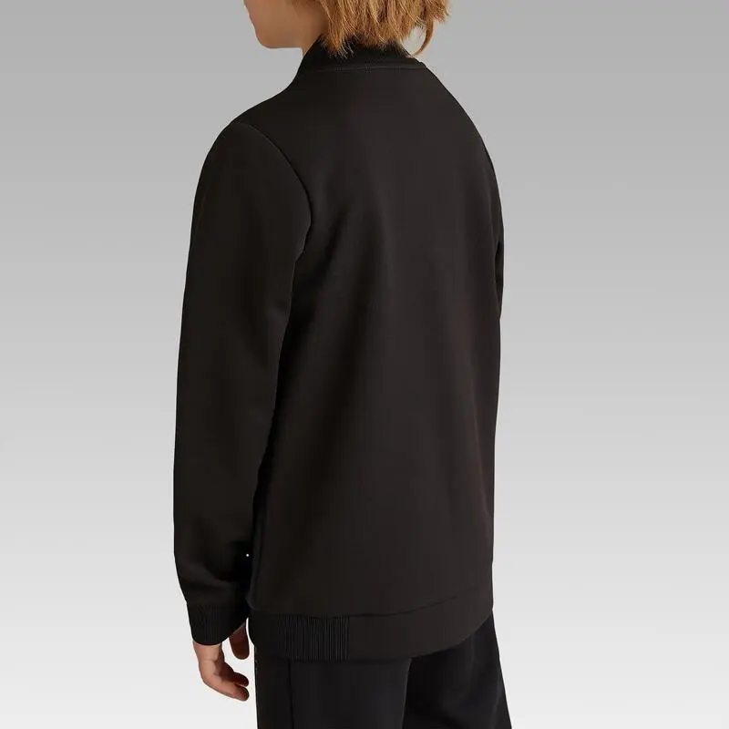 Chaqueta De Fútbol Con Cremallera Kipsta T100 Niños Negro - Imagen 5