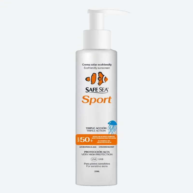 Safe Sea Crema Solar Corporal Y Facial Para Deportistas SPF 50 Plus