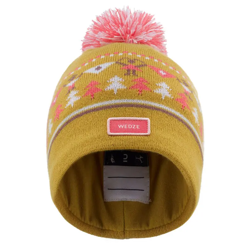 WEDZE Gorro De Invierno Niños Jacquard Ocre - Imagen 3