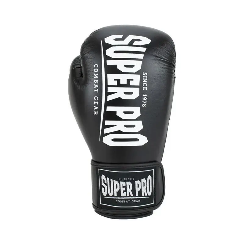 Super Pro Combat Gear Guantes De Boxeo - Champ - En Blanco Y Negro - Imagen 3