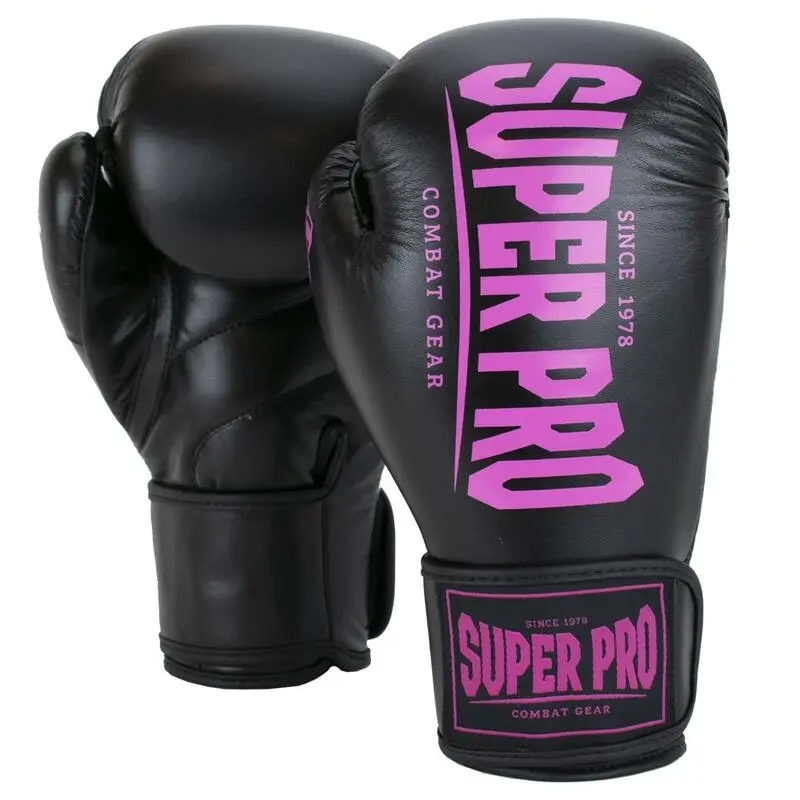 Super Pro Combat Gear Guantes De Boxeo - Champ - En Blanco Y Negro - Imagen 5