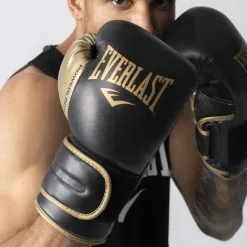 Guantes De Boxeo Everlast Powerlock Negro/oro