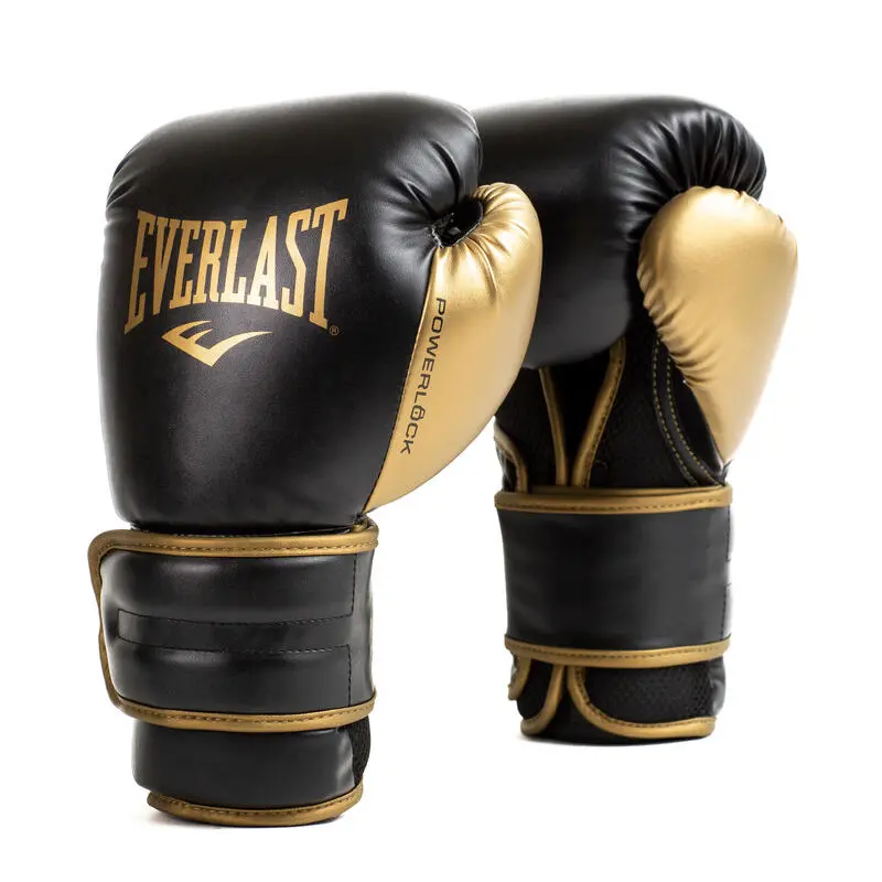 Guantes De Boxeo Everlast Powerlock Negro/oro - Imagen 4