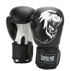Super Pro Combat Gear Guantes De Boxeo - Talent - En Blanco Y Negro
