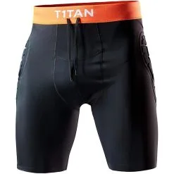 Malla Térmica Corta Portero T1TAN Con Protection Short 2.0 Negra Hombre