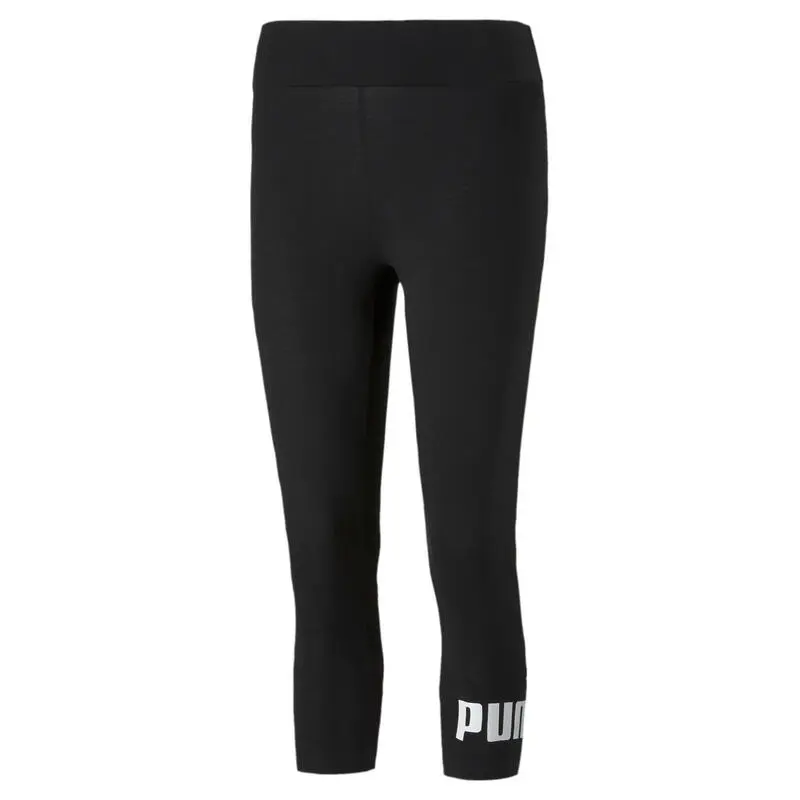 Mallas Mujer PUMA 3/4 Essentials Logo Negro