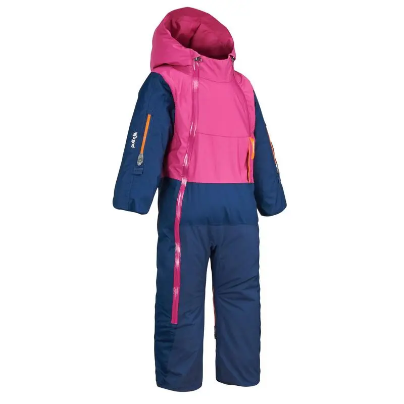 WEDZE Mono De Esquí Bebé Cálido E Impermeable - XWARM PULL'N FIT Rosa Y Azul