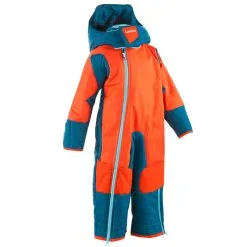 WEDZE Mono Esquí Bebé AIRCOMBI Rojo Anaranjado / Azul