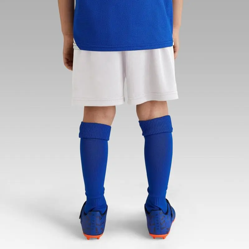 Pantalón Corto De Fútbol Niños Kipsta F100 Blanco - Imagen 3