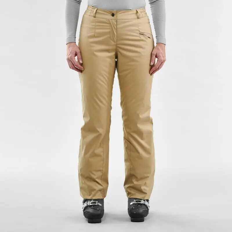 Pantalón De Esquí Y Nieve Mujer Wedze Ski-P 100 Beige