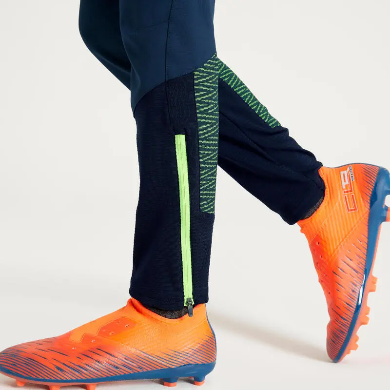 Kipsta Pantalón De Fútbol Niños CLR Azul Y Amarillo - Imagen 3