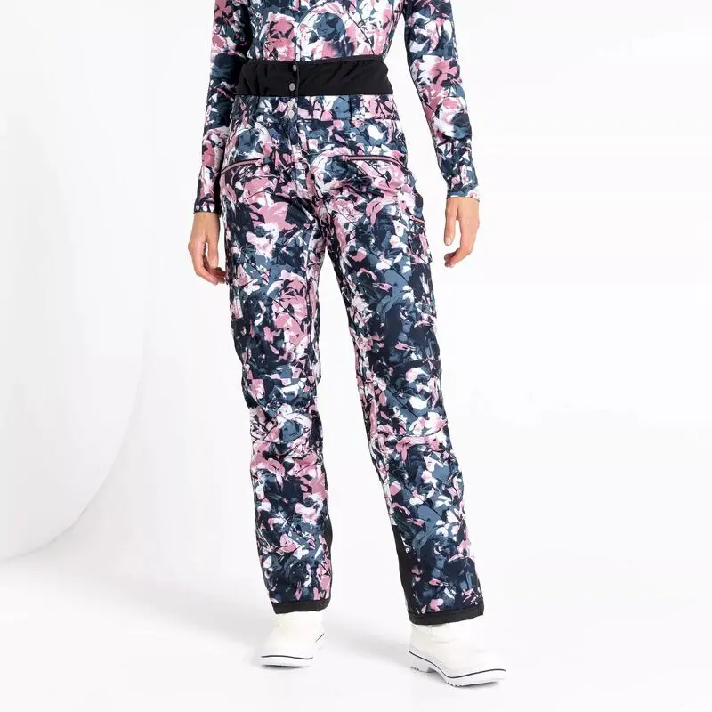 Dare 2b Pantalones De Esquí Liberty II De Impermeable Diseño Floral Para Mujer Rosa - Imagen 4
