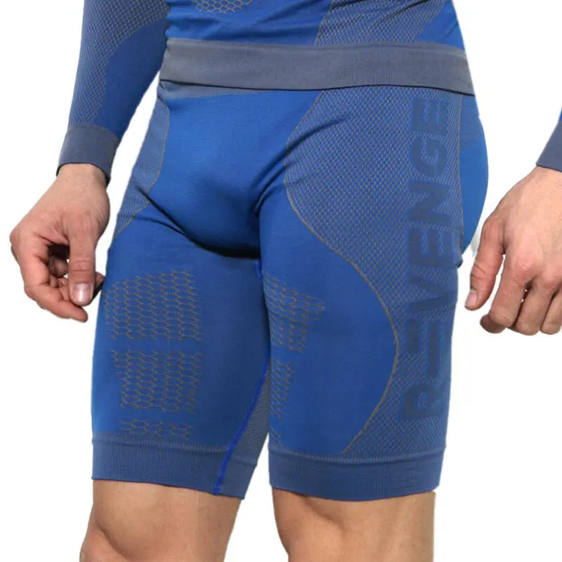 R-EVENGE Pantalones Técnicos Hombre Running Fitness Térmico Transpirable Negro - Imagen 6