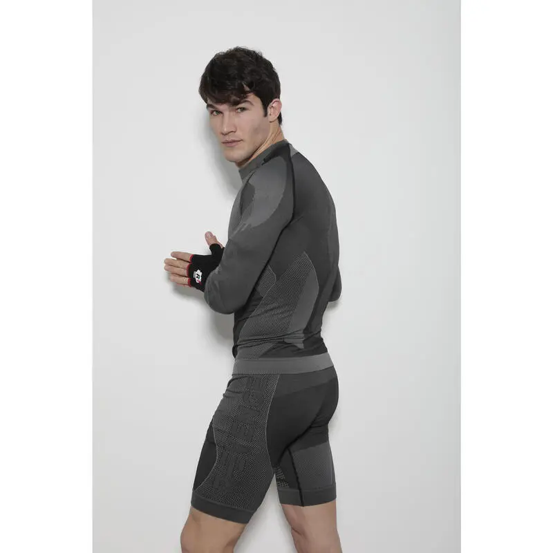 R-EVENGE Pantalones Técnicos Hombre Running Fitness Térmico Transpirable Negro - Imagen 2
