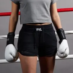 Short De Boxeo Mujer Outshock 100 Negro