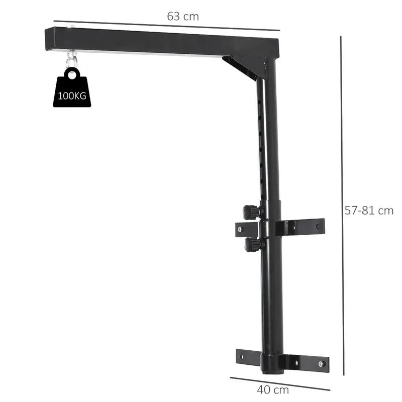 Soporte De Techo Para Saco De Boxeo HOMCOM Negro 81x40x63 Cm - Imagen 3
