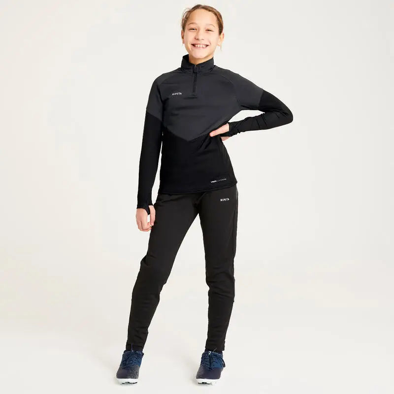 Sudadera De Fútbol Niña Kipsta Viralto+ Negro - Imagen 3