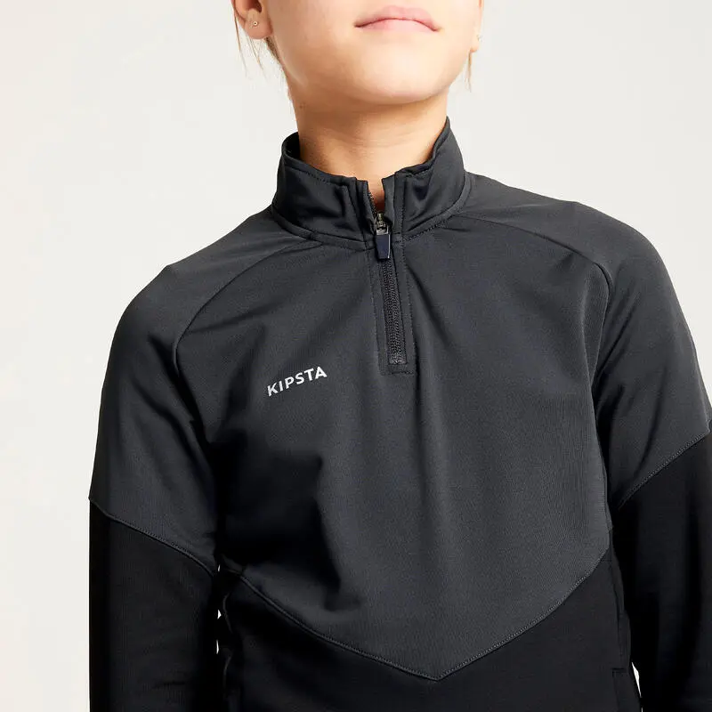 Sudadera De Fútbol Niña Kipsta Viralto+ Negro