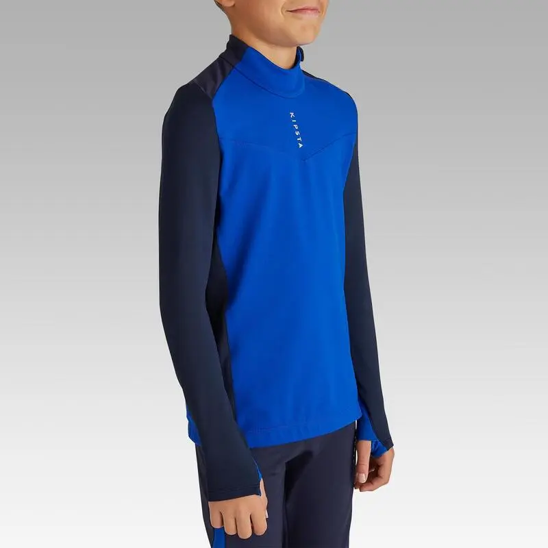 Sudadera Fútbol Kipsta T900 Niños Azul Y Azul Marino - Imagen 5