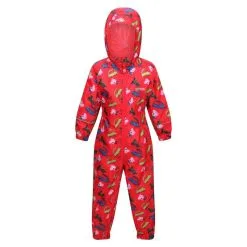 Regatta Traje Impermeable Pobble De Peppa Pig Dinosaurio Para Niños/Niñas Rojo Real