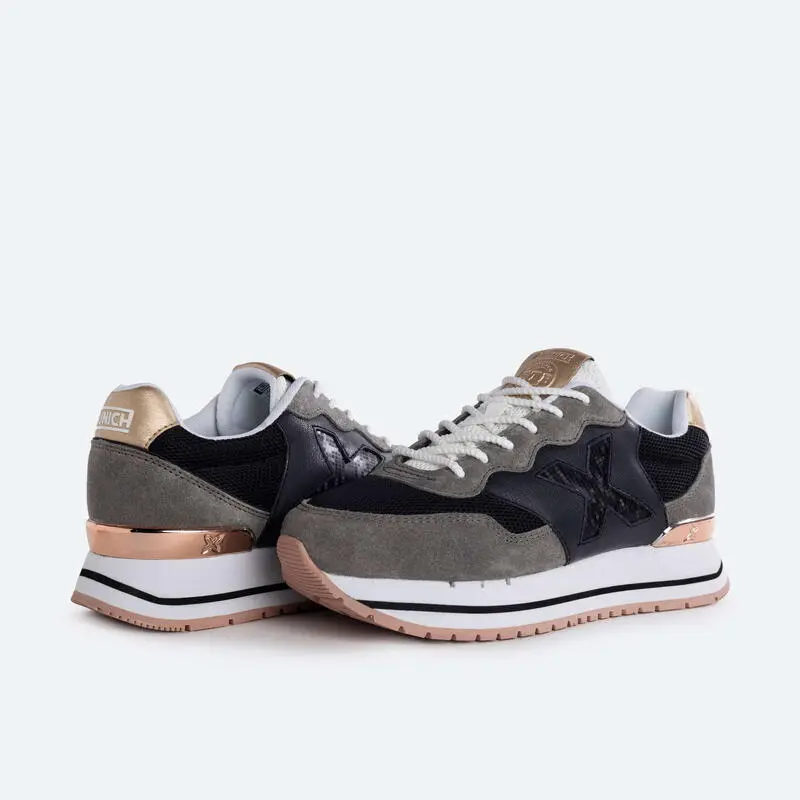 Zapatilla Casual MUNICH DASH SKY Mujer Negro - Imagen 5