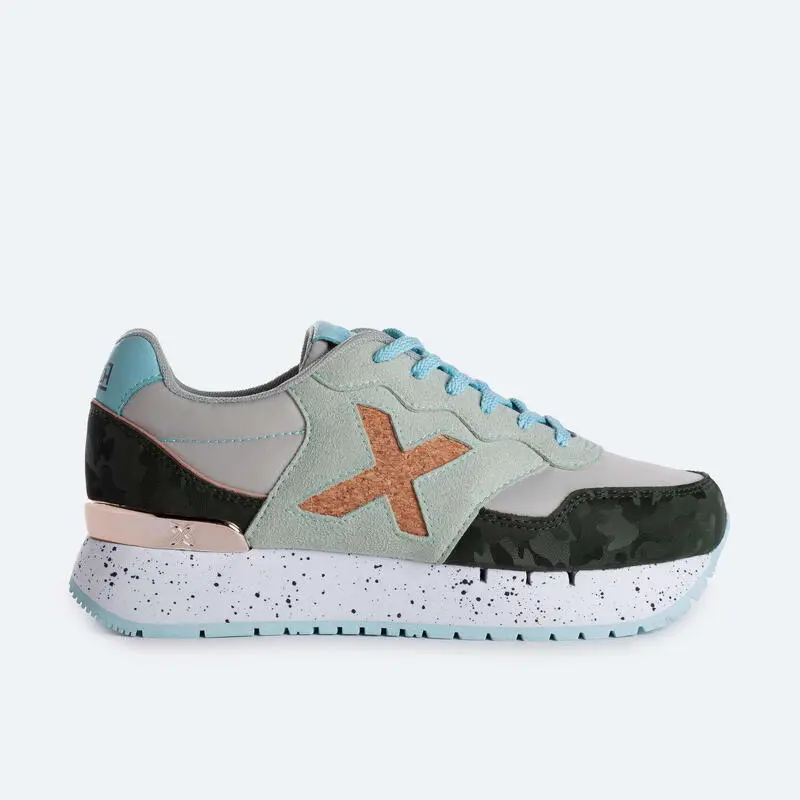 Zapatilla Casual MUNICH DASH SKY Mujer Turquesa