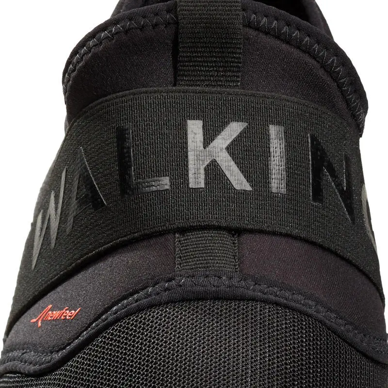 Newfeel Zapatillas Caminar Ciudad PW 160 Slip-On Hombre Negro/Naranja - Imagen 5