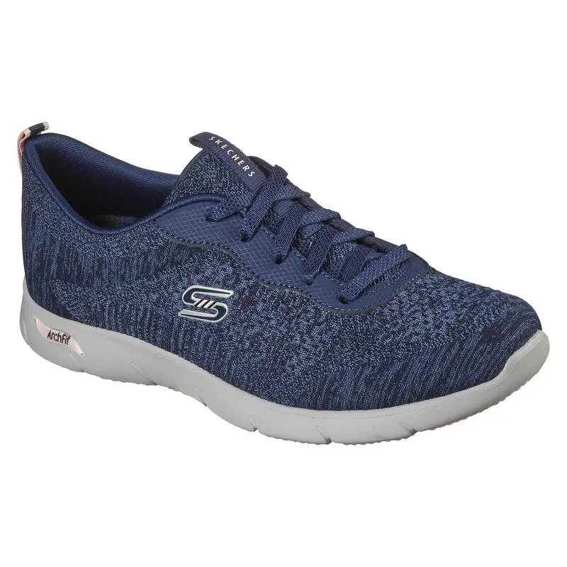 Zapatillas Caminar Unisex Skechers Arch Fit Refine Azul Marino - Imagen 2